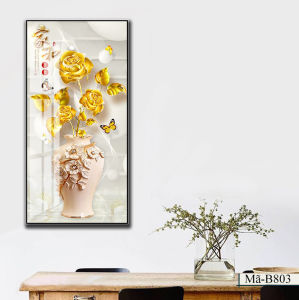 [VOL1]- Tranh treo tường bình hoa tranh tráng gương 5D cao cấp treo đâu cũng đẹp