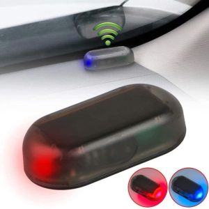 Car Fake Security Light Solar Free Wiring Warning Light Decoration Anti-Theft Light Induction Strobe