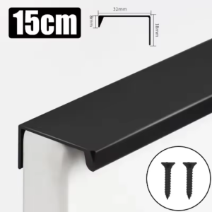 10PCS Hidden Cabinet Pulls Drawer Knobs with Screw Long Furniture Handles Aluminum Alloy Kitchen Closet Cupboard Door Handle Hardware
