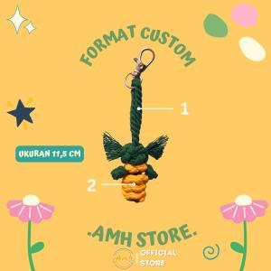 (AmhStore.id) Grogu Keychain - Gantungan Tas Makrame Bisa Custom Warna (GT 6)