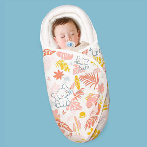 [Einmilk Baby Wrapper] Baby Wrapper with Cap Breathable Super Soft 100% Cotton 6 Layers