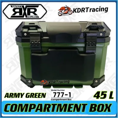 Compartment Box Helmet Box TOP BOX With Back Cushion For Motorcycle 45 Liters Model: RXR 777-1