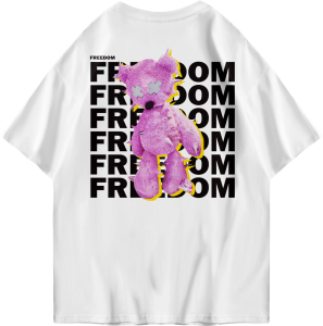 Kaos Oversized Tshirt Fr33d0m Gambar Depan Belakang/Kaos oversize Wanita/pria T-shirt