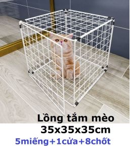 Lồng tắm mèo 35x35x35cm (chó mèo dưới 3kg) dùng làm lồng tắm hoặc nhốt chó mèo