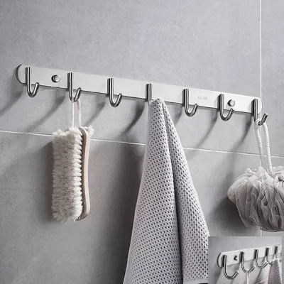 [HCM][GIÁ SỈ MÓC DÀY] Móc Treo Quần Áo Gắn Tường Bằng INOX Trong Nhà Tắm 7 MÓC ÁO TRÒN hàng đặt xưởng giá sỉ tốt