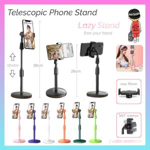 Multifunction Universal Cell Phone Support Lazy Desk Holder Bracket Adjustable Height Telescopic Phone Stand Live Broadcast Holder