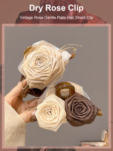 Handmade Women's Dry Hair Accessories: Plate Hair Headdress & Gentle Shark Clip Hair Clips