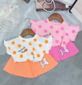 [MẪU MỚI] BỘ MINIE PHỐI NƠ TAY BÈO CHẤT COTTON MỀM MÁT SIÊU ĐÁNG YÊU CHO BÉ 7-18KG. VIDEO THẬT. BIBO BABY SHOP