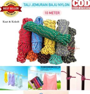 Tali Jemuran Baju NILON 10 Meter Tali Tambang Nylon serbaguna awet Tali Nilon Jemuran Kuat
