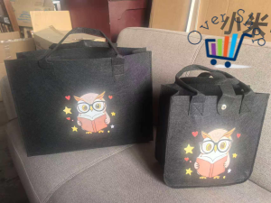 owl Felt Bag  Simple Shoulder Bag Felt Large Capacity Casual Handbag Women