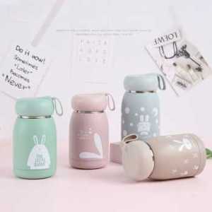 Botol Minum Kaca Bening Termos Rabbit 320ml Botol Kelinci