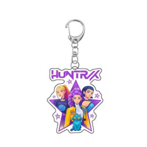 [COD] New 2D Acrylic Pendant Keychain Demon Hunter Girl Group Merchandise Backpack Decoration Keychain Small Gift