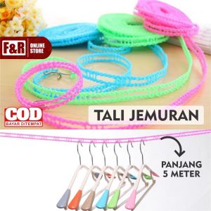Tali Jemuran Baju 5 meter Murah Tempat Jemuran Pakaian Kuat Hanger Baju Gantungan Baju Celana