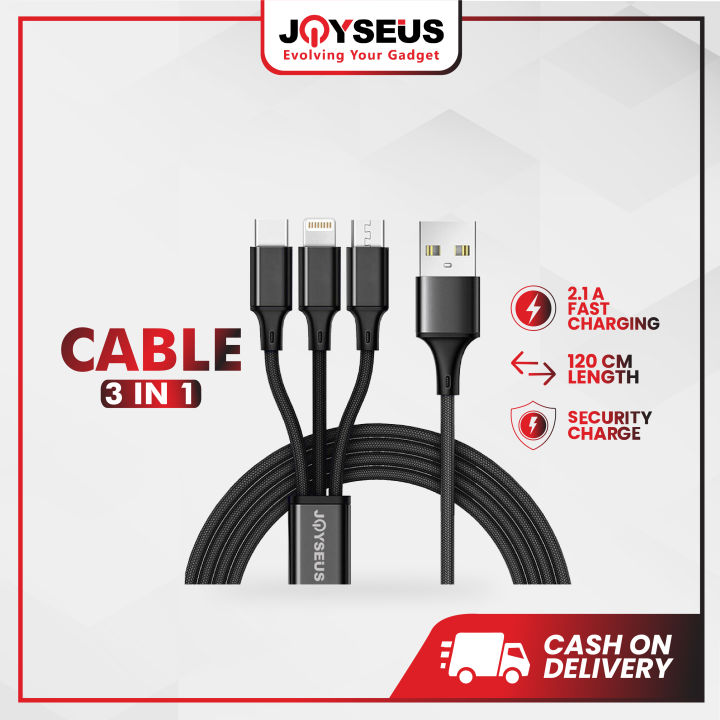 Kabel Data Cable Data In MIcro USB Type-C Lighting JOYSEUS