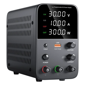 ม้านั่ง0-10A แหล่งจ่ายไฟ DC แบบปรับได้0-30V/60V/120V แหล่งจ่ายไฟพร้อมตัวเข้ารหัสคุณลักษณะที่มีความปลอดภัยมากเกินไป