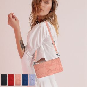 For Samsung Galaxy S24 Ultra S25 5G S23 Plus S21 A52S A53 A13 A54 A55 A73 S21 FE S20 Xcover Pro 2 A23 A35 S23 Case Butterfly Floral Flower Leather Wallet Flip Case Crossbody Strap Lanyard Kickstand Card Holder Shoulder Protective Cover