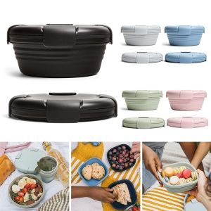 YUNAFIN Ngoài trời Lò Microwave Cho Sinh Viên Nhân Viên Văn Phòng Hình chữ nhật Lưới Hộp Đựng thức ăn Gấp Bento Hộp Cho Trẻ Em Hộp Ăn Trưa