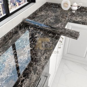 Wallpaper Stiker Dinding Motif Marmer Wallpaper Keramik Untuk Interior Dapur