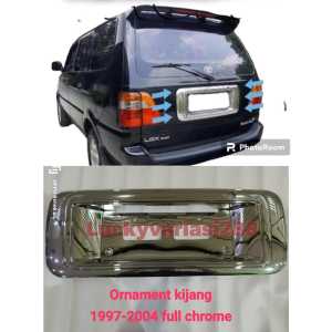 Ornament Plat Nomor List Bagasi Belakang Mobil Kijang New 1997-2004 LX LSX LGX Ornament Kijang KAPSUL EVI KRISTA