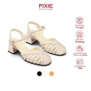 Giày Sandal Nữ 5cm Đế Vuông Dáng Rọ Thời Trang Pixie H488