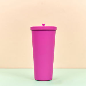 Ly giữ nhiệt inox 304 màu trơn kèm ống hút inox 750ML