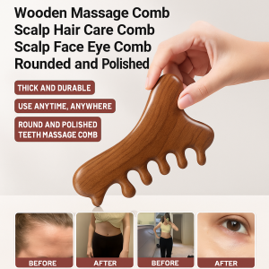 Sandalwood Comb Massage Massage Comb Real Sandalwood Material Rounded Light Home with Baby