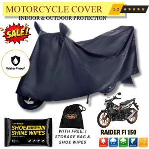 AKIOKI Motorcycle Cover for Raider RFI150 With Storage Bag & Shoe Shine Wipes Waterproof Indoor Outdoor Protection