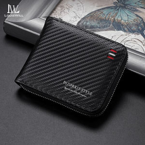 LouisWill Mens Short Wallet Soft PU Short Wallet Multi-Functional Wallet Large Capacity Purse Multi-Card Position ID Credit Cards Holders Coin Pouch PU Leather Zippered Bag Business Wallets