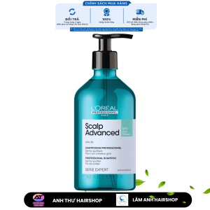 Dầu gội LOréal Scalp Advanced Giảm Nhờn Và Dưỡng Cấp Ẩm giúp giảm bết dầu cho da đầu dư dầu