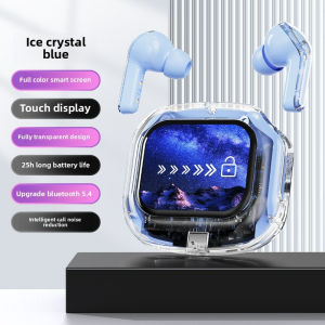New Air Max Bluetooth Earphones Transparent Wireless In-Ear TWS Touch Screen Digital Display Sports Earphones