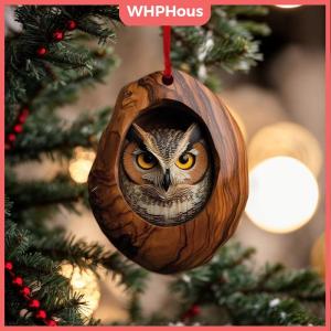 WP💓💛💖 Christmas Acrylic Animal Ornaments Christmas Tree Pendant Seasonal Decor Hanging Xmas Navidad Party Supplies