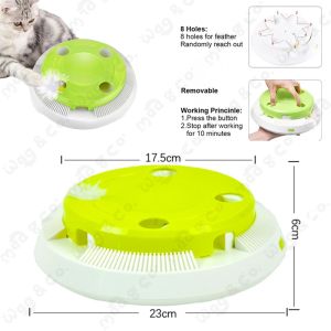 【🔥🔥SG SPOT】Interactive Cat Hunting Mat ToySelf‑Play Toy for Indoor CatsUSB Rechargeable Hide and Seek Cat Toy