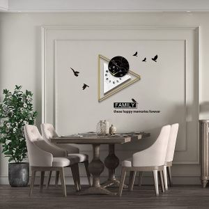 【Fans Tone】Marble Wall Clock Simple Decorative Creative Nordic Modern Marble Clock Wall Clock for Living Room Kitchen Office Bedroom