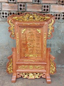 Khung bài vị gỗ hương cửu huyền thất tổ 2 mẫu