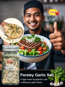 🎉Hot Sale 🎉Parsley Garlic Salt Western Cuisine Seasoning Blend Sea Salt Crushed Parsley Flakes For Steak Pasta Salad Healthy Eating Gourmet Cooking Essential Seasonings Parsley Western Style Onesecond Seasoning Parsley Garlic Salt