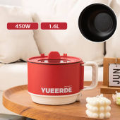 KONKO 1.6L Mini Dormitory Electric Cooker with Steamer Frying Pan cooking pot 泡面锅 Food Noodle Pot Multifunctional Small Cooker Portable Mini Hot Pot 【Malaysia 3 pin】 迷你电煮锅小火锅 Periuk Nasi multi pot electric mini