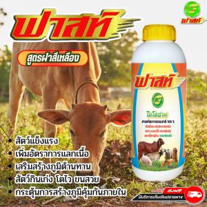 ช่วยระบบภูมิคุ้มกันโรค ระบบภายในสัตว์แข็งแรง ไคโตซานสัตว์ สัตว์กินเก่ง ขนสวย โตไว ฟาสท์ไคโตซาน ฝาสีเหลือง1ขวด สินค้าจัดส่งจากบริษัทของแท้100%