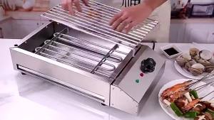 2800W eless Stainless Steel Electric BBQ Grill Multi‑Purpose Indoor Frying Grilling Pan for Home Use