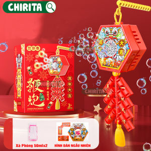 Máy Bắn Bong Bóng Pháo Hoa Xà Phòng Tự Động Có Đèn Có Nhạc TẾT- Máy Thổi Bong Bóng Pháo Hoa Đồ Chơi Tết 2024 Chirita