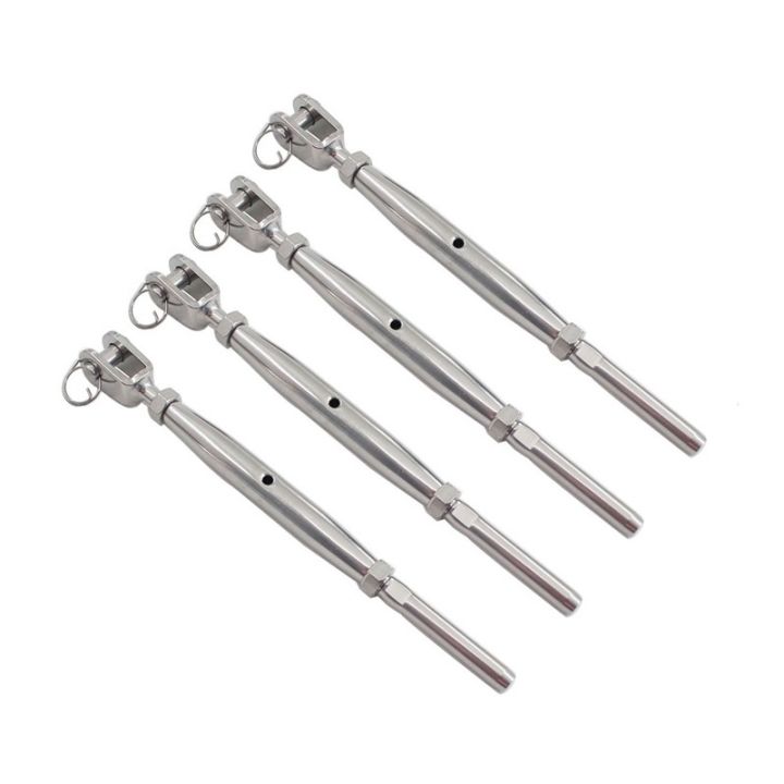 4PCS SS316 Stainless Steel Jaw Swage Turnbuckle Cable Railing Kit ...