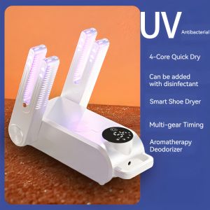 Boot Dryer Warmer: Fast 2Hr Drying 3 Heat Modes 99Min Timer Deodorizer Portable Foldable Rack