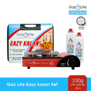 Gaz Lite Red Eazy Kalan (Portable LPG Stove) + 2 Gaz Lite Mate 230g LPG Cylinders