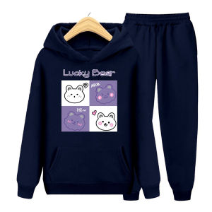NF - Setelan Sweater Hoodie Lucky Bear | Baju Anak-Remaja