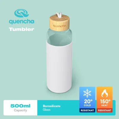 QUENCHA 12oz & 17oz Glass Water Bottle