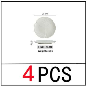 OMK Nordic Style Ceramic Flower Shape Dinner Plate Tableware Set Suitable For Restaurant Hotel Use