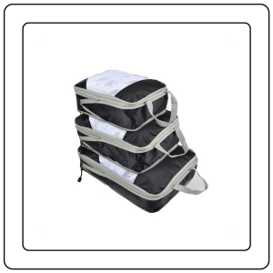 【JJ HOME】3 Pieces Packing Cubes Set Travel Luggage Packing Organizer Travel Compression Suitcase Bags