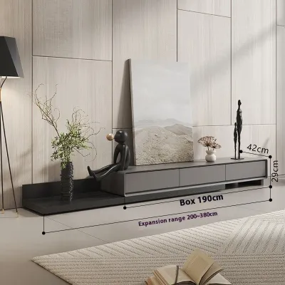 TV Console Solid Wood TV Cabinet Simple Tv Console Cabinet Retractable TV Cabinet Console