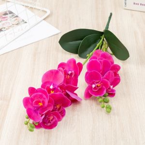 CRUSHES Silk Flower Simulation Butterfly Orchid Real Touch 4/12 Heads Wedding Fake Flower 3D Home Decor Artificial Phalaenopsis Bouquet Wedding Decoration