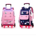 (48 hours delivery)Trolley children's school bag  kindergarten girl bag trolley backpack 6-wheel stair trolley bag for kids boys trolley bag for kids girls  Backpacks Trolley school bag with wheels. 