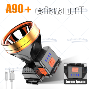 LED Senter Kepala Super Terang Lampu Kepala Anti Air Waterproof Charger /senter led super terang jarak jauh 1km /Senter Camping Headlamp Luar Ruangan/ Senter Tahan Lama Head light Bisa Di Cas /Senter Rumah Outdoor/Senter Kepala lampu led Premium Super LED